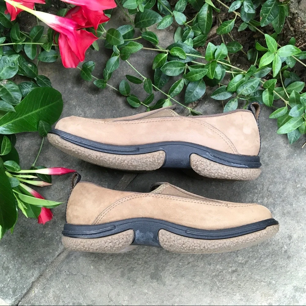 Merrill Treviso Moc Kids Tan Stone Black Walking Hiking Shoes Slip On NEW Size 1